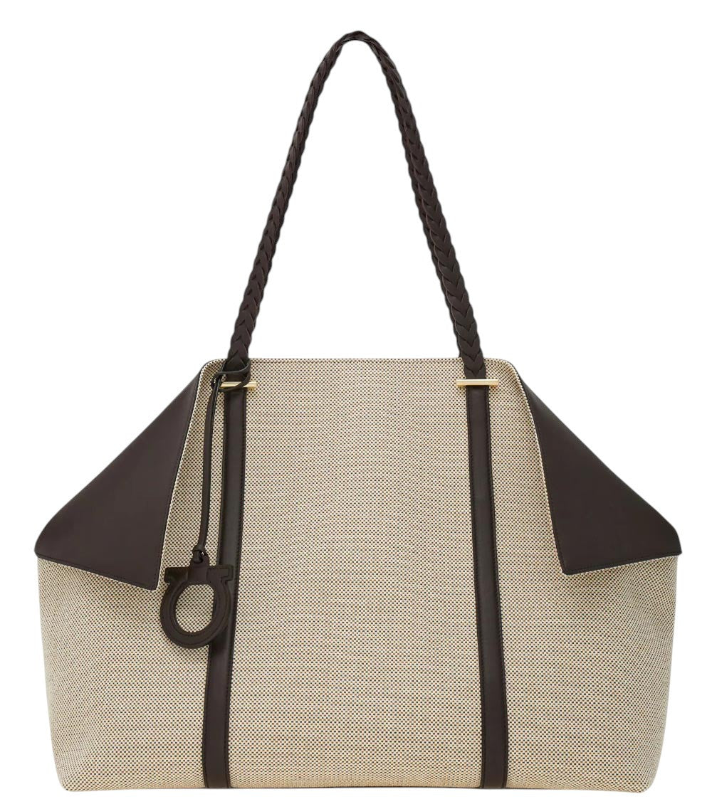 Natural Scarf Large Tote 1