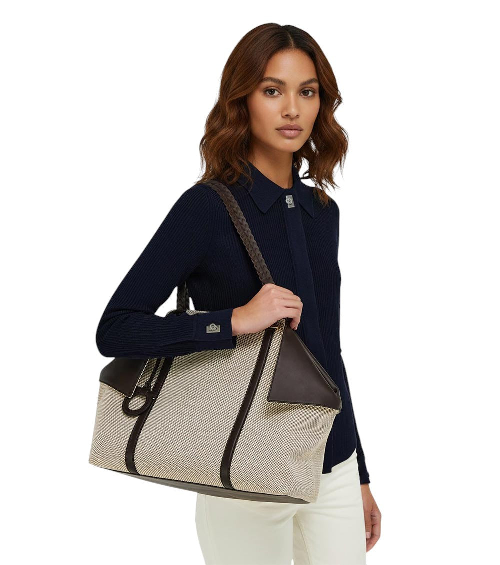 Natural Scarf Large Tote 4