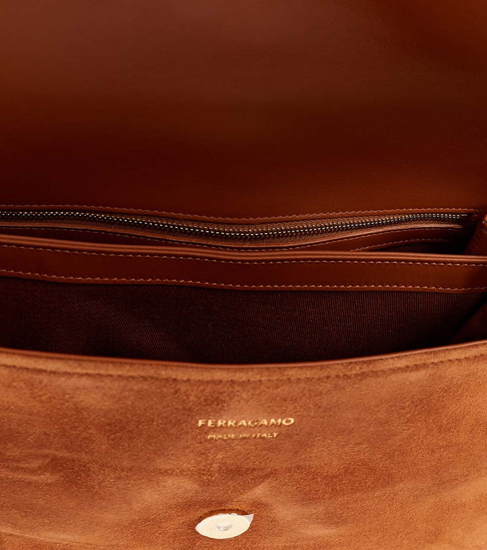 Brown Gancini Medium Shoulder Bag 4