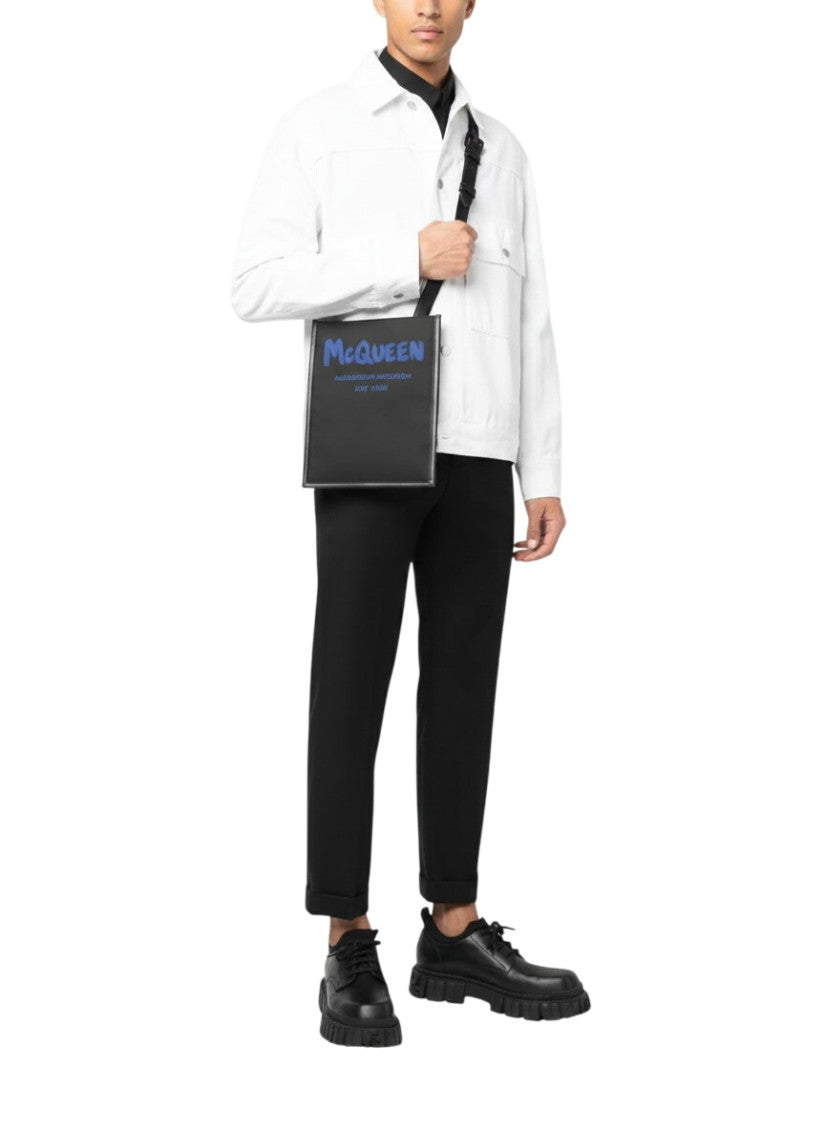 Black Logo Medium Crossbody Bag 4