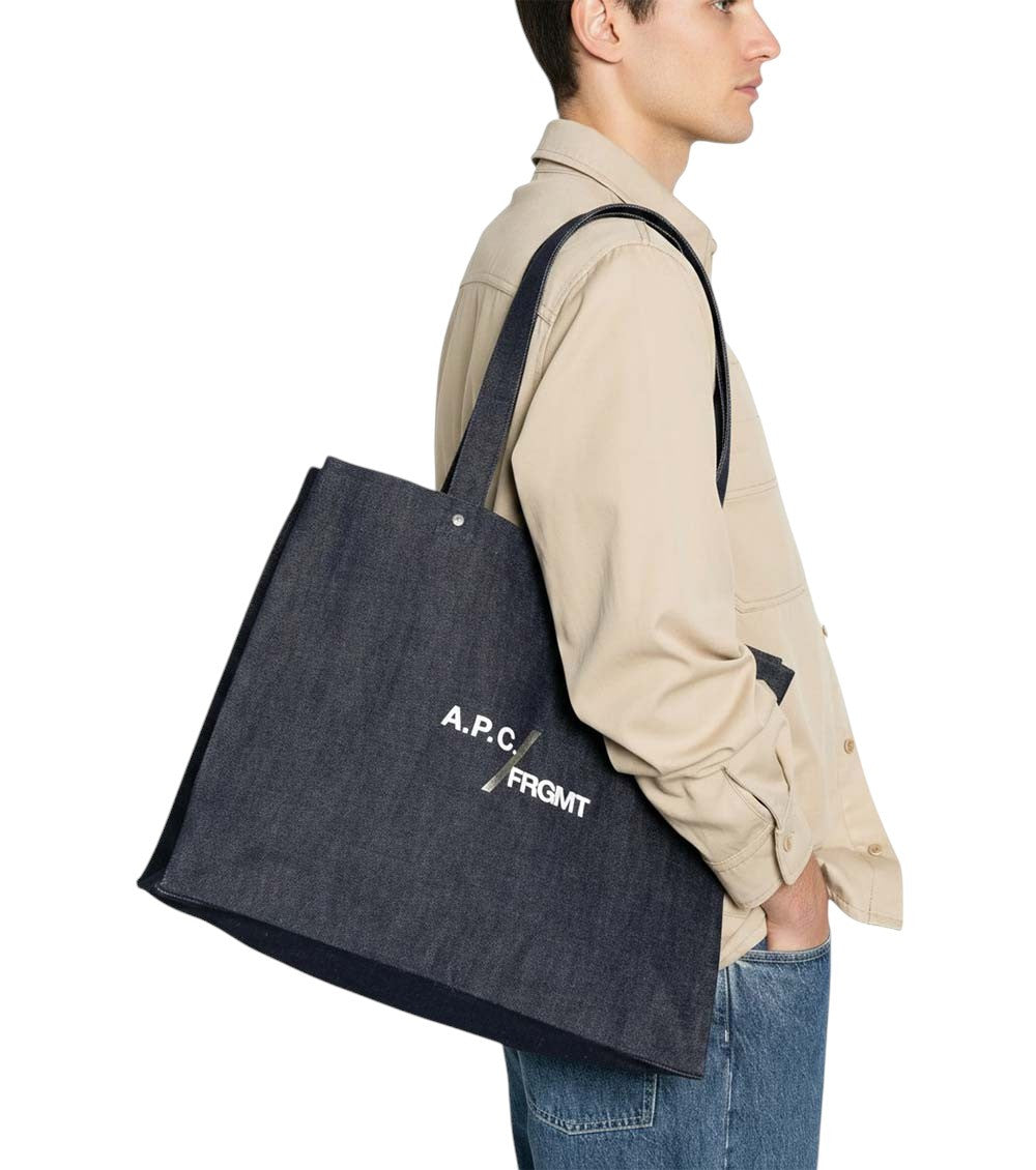 Denim Logo Large Tote 5