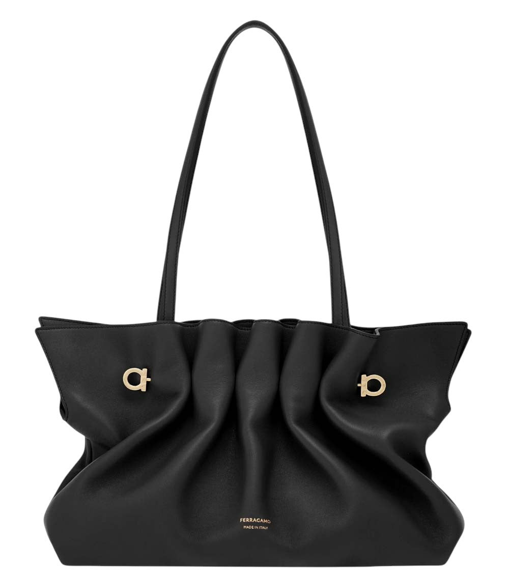 Dark Brown Soft Medium Shoulder Bag 1