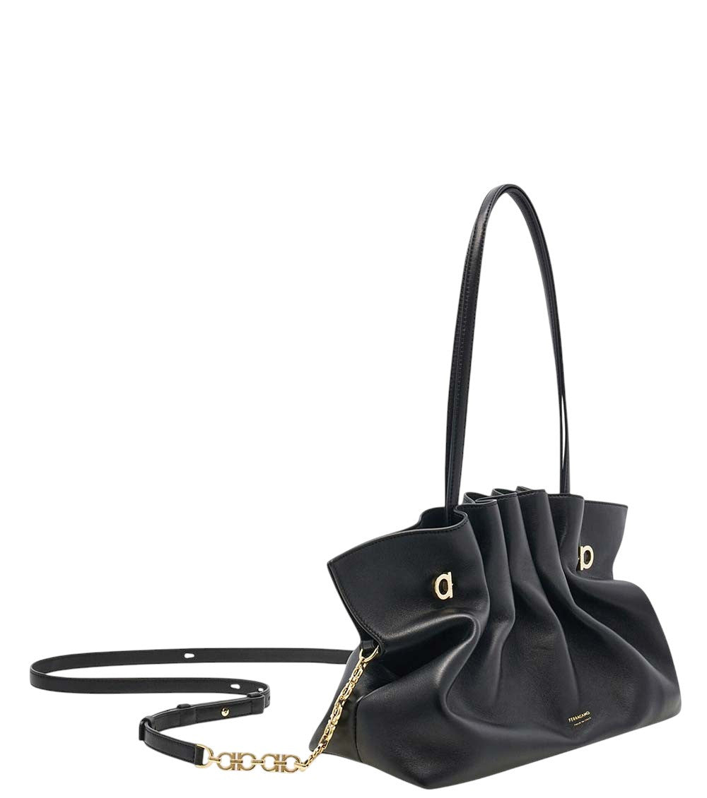 Dark Brown Soft Medium Shoulder Bag 2