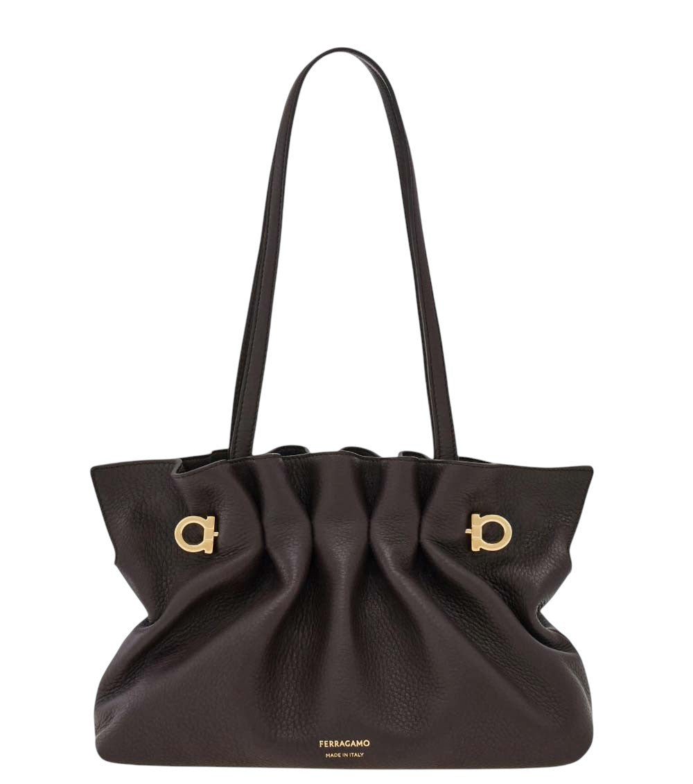 Dark Brown Soft Small Shoulder Bag 1