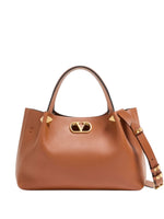 Brown VLogo Signature Small Tote 1