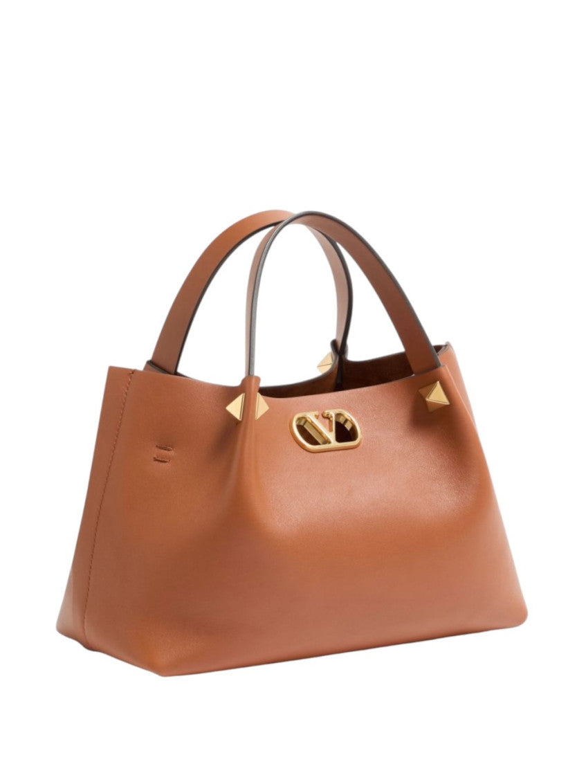Brown VLogo Signature Small Tote 3