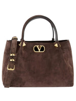 Brown VLogo Small Tote 1