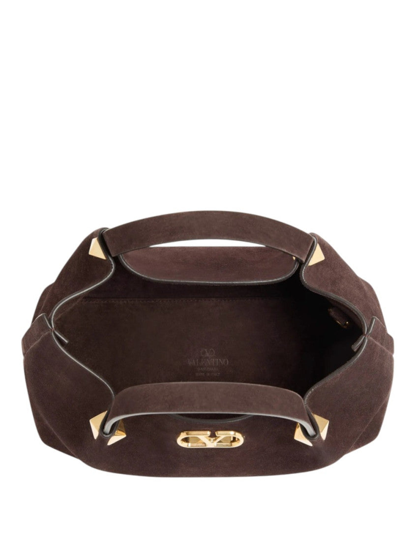 Brown VLogo Small Tote 4