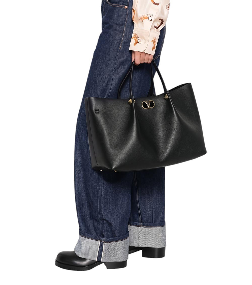 Black VLogo Signature Large Tote 6