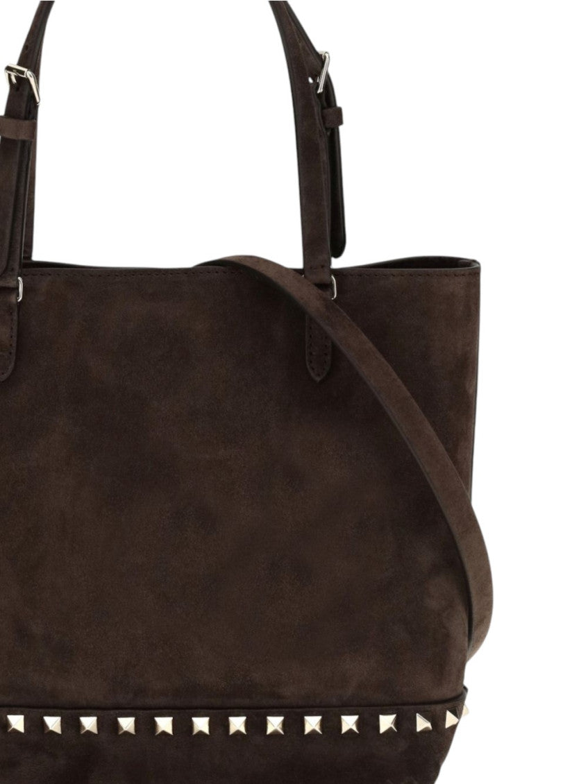 Brown Rockstud Small Tote 4