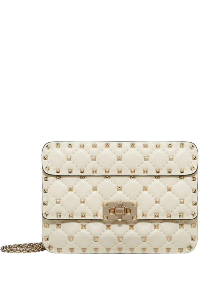 Ivory Rockstud Spike Small Shoulder Bag 1