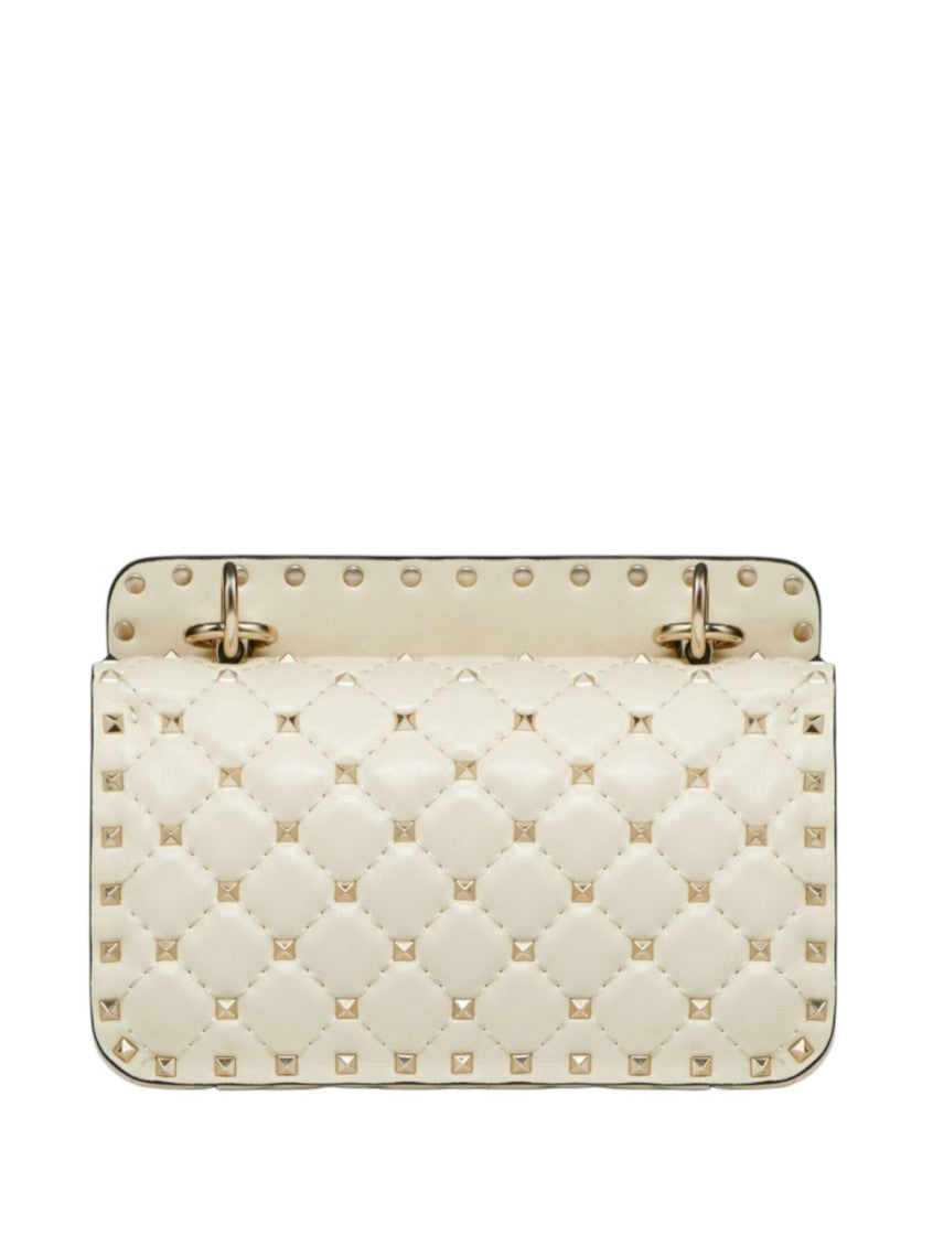 Ivory Rockstud Spike Small Shoulder Bag 3