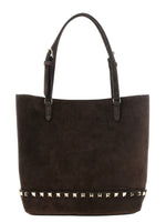 Brown Rockstud Small Tote 1