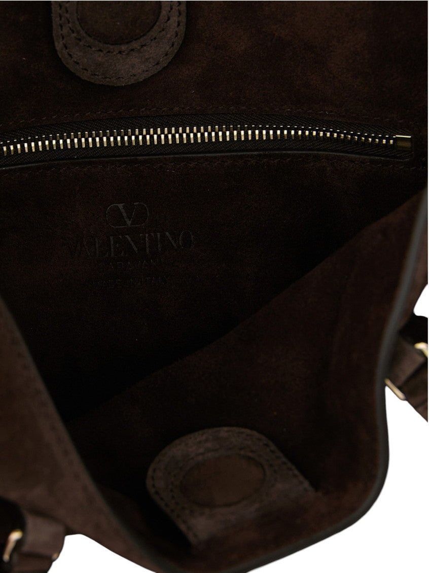 Brown Rockstud Small Tote 4