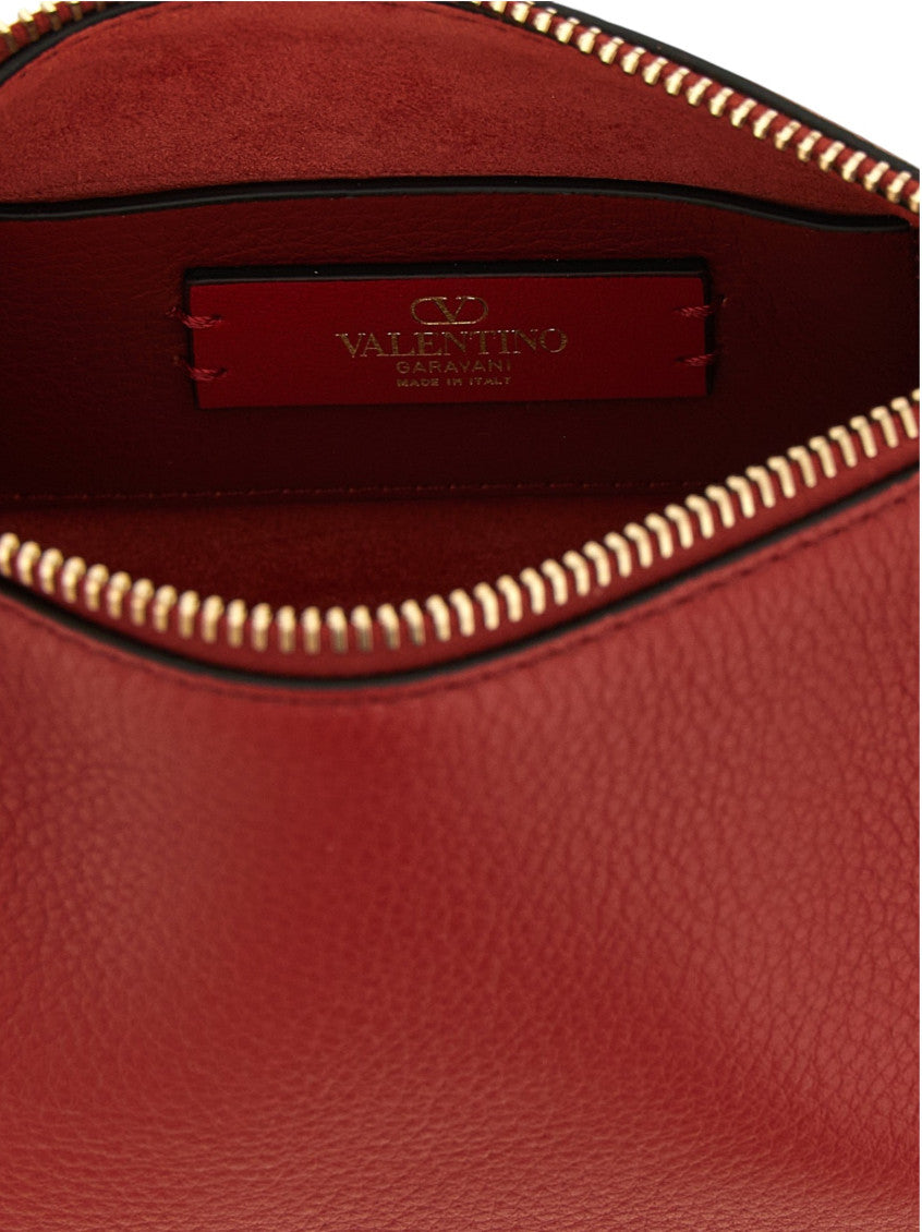 Red Rockstud Small Shoulder Bag 4
