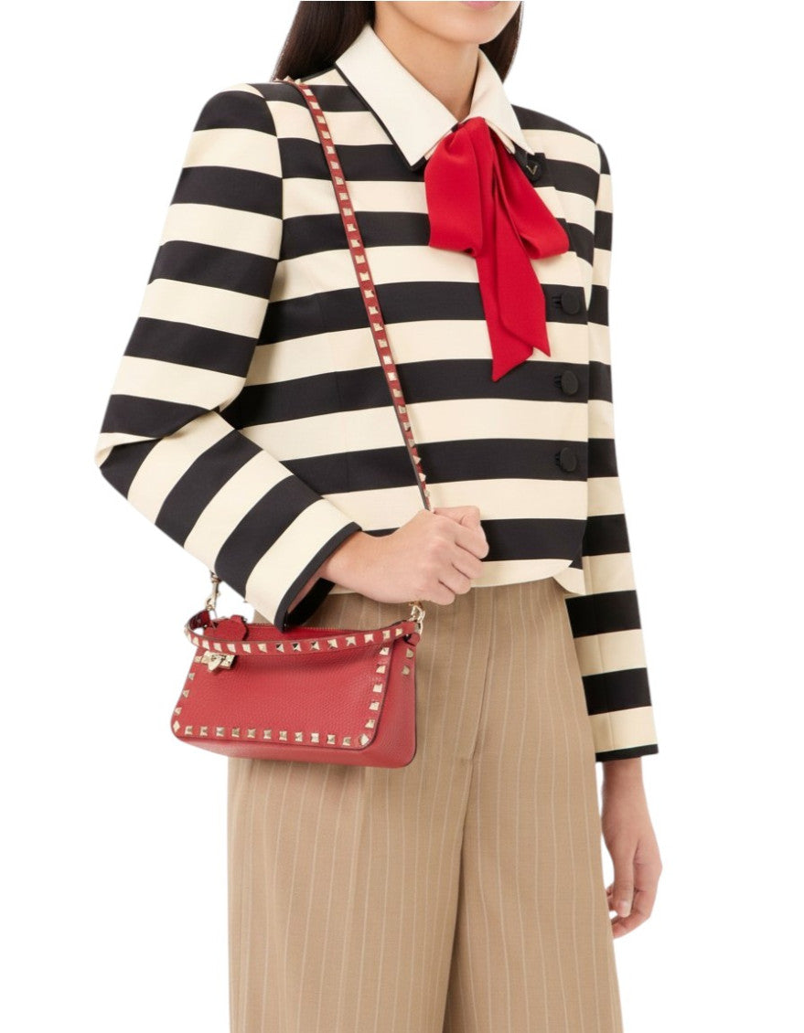 Red Rockstud Small Shoulder Bag 5