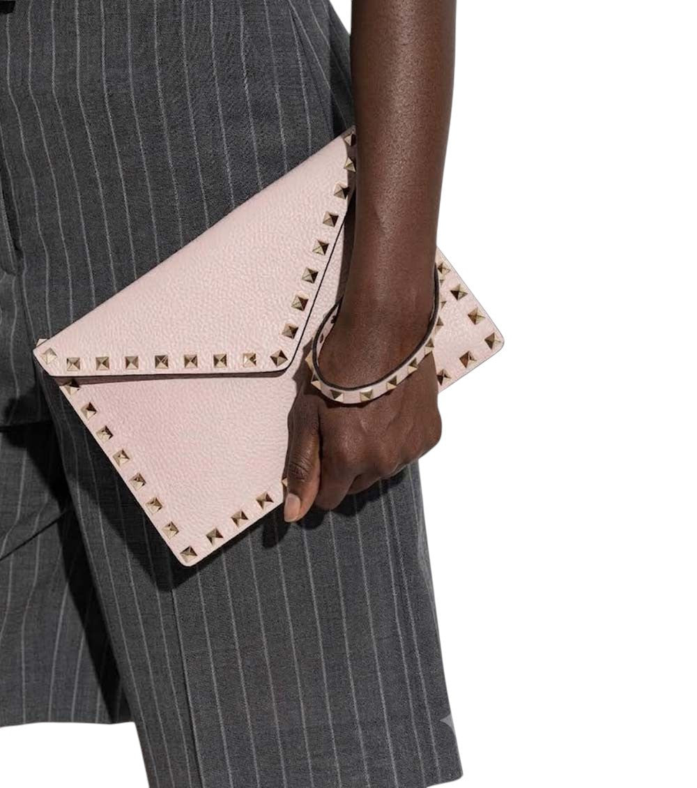 Pink Rockstud Clutch 5