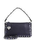Navy Blue Rockstud Small Shoulder Bag 1