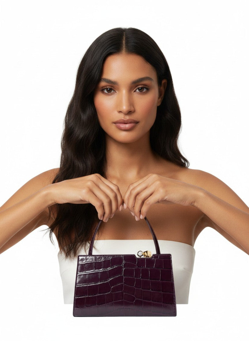 Maroon Salon Medium Shoulder Bag 5
