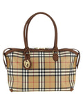 Beige Check Small Tote 1