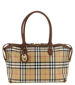 Beige Check Small Tote 1