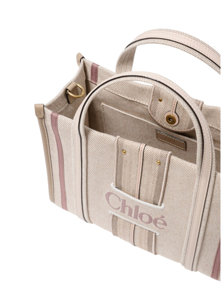 Beige Woody Loop Small Tote 4
