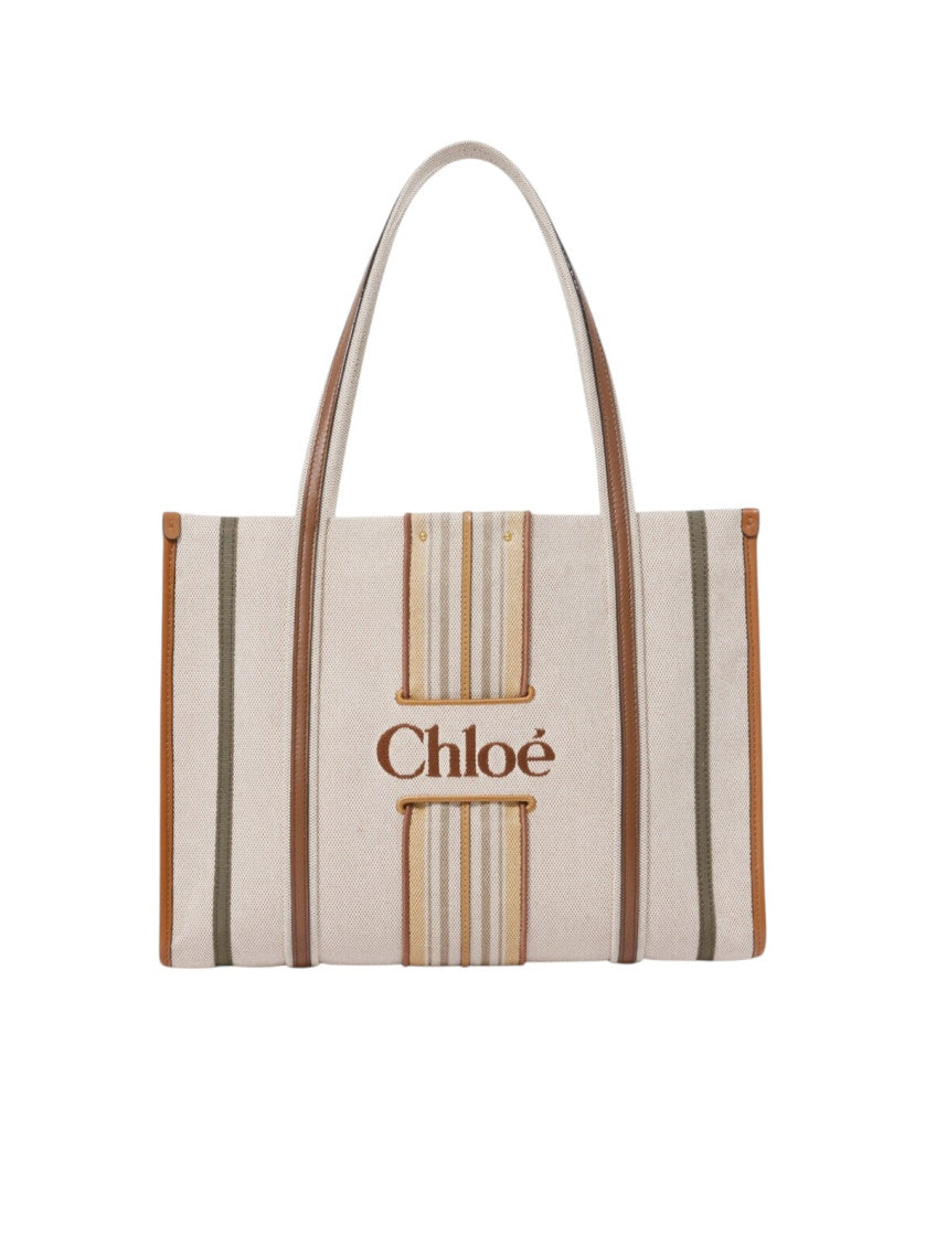Light Brown Woody Loop Large Tote 1