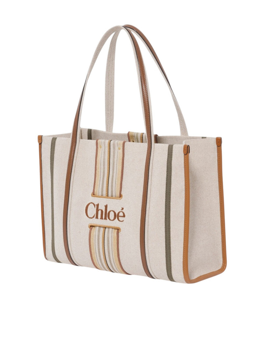 Light Brown Woody Loop Large Tote 2