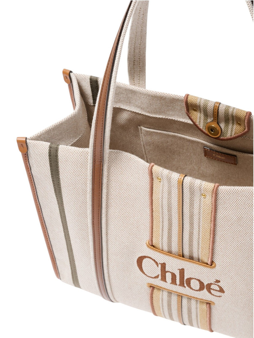 Light Brown Woody Loop Large Tote 4