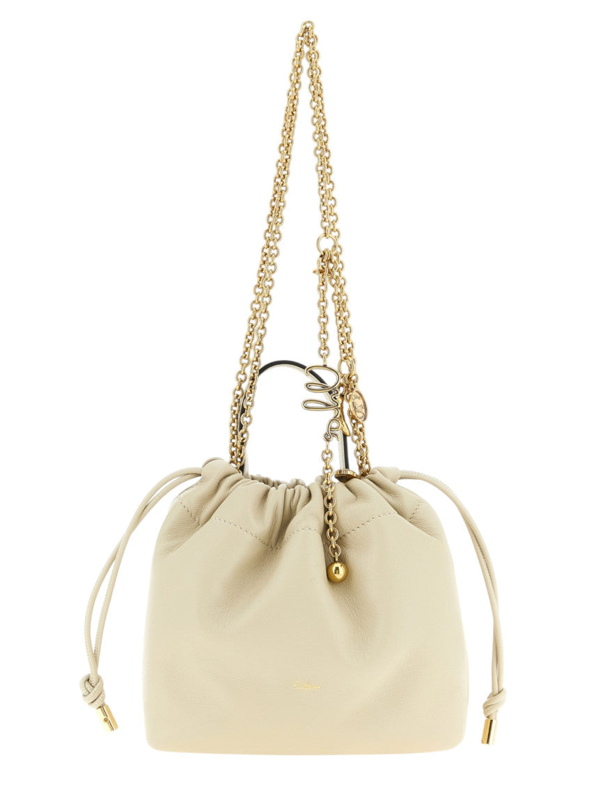 Beige Logo Icons Mini Shoulder Bag 1