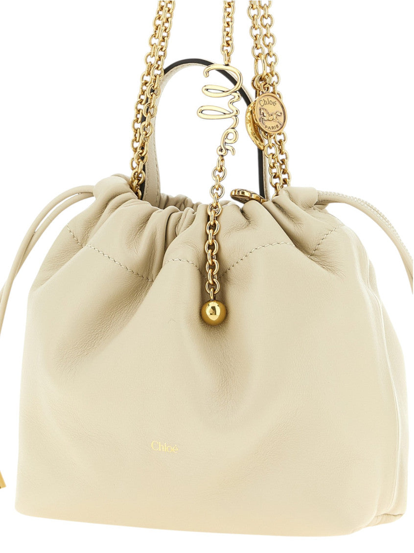 Beige Logo Icons Mini Shoulder Bag 3