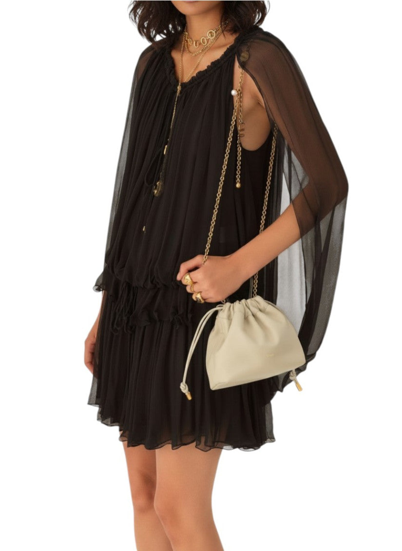 Beige Logo Icons Mini Shoulder Bag 5