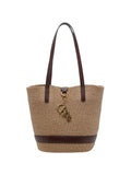 Natural/Brown Charms Medium Tote 1