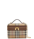 Beige Check Vanity Mini Crossbody Bag 1
