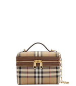 Beige Check Vanity Mini Crossbody Bag 1
