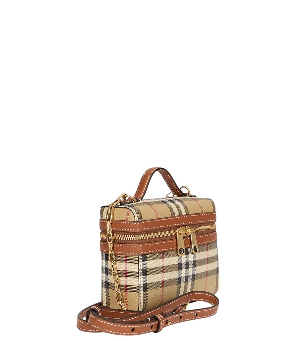 Beige Check Vanity Mini Crossbody Bag 2