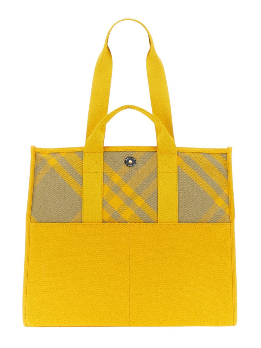 Yellow Check Large Tote 1
