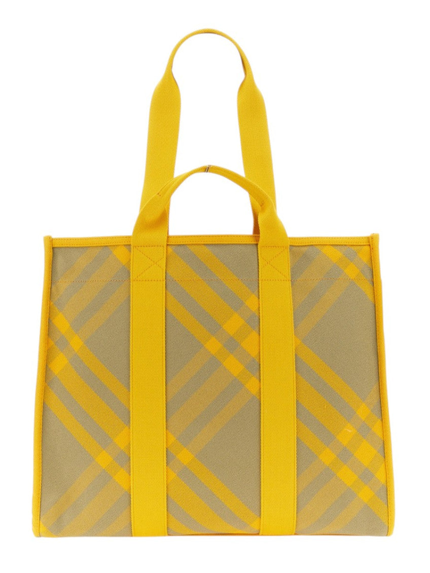Yellow Check Large Tote 2