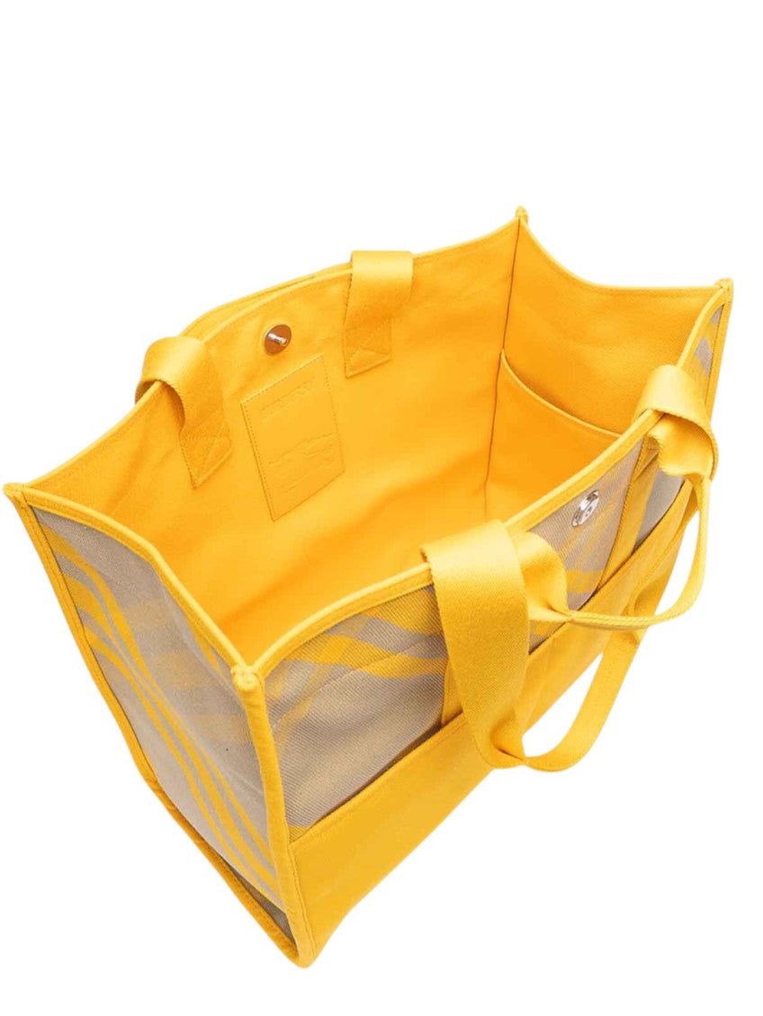 Yellow Check Large Tote 4