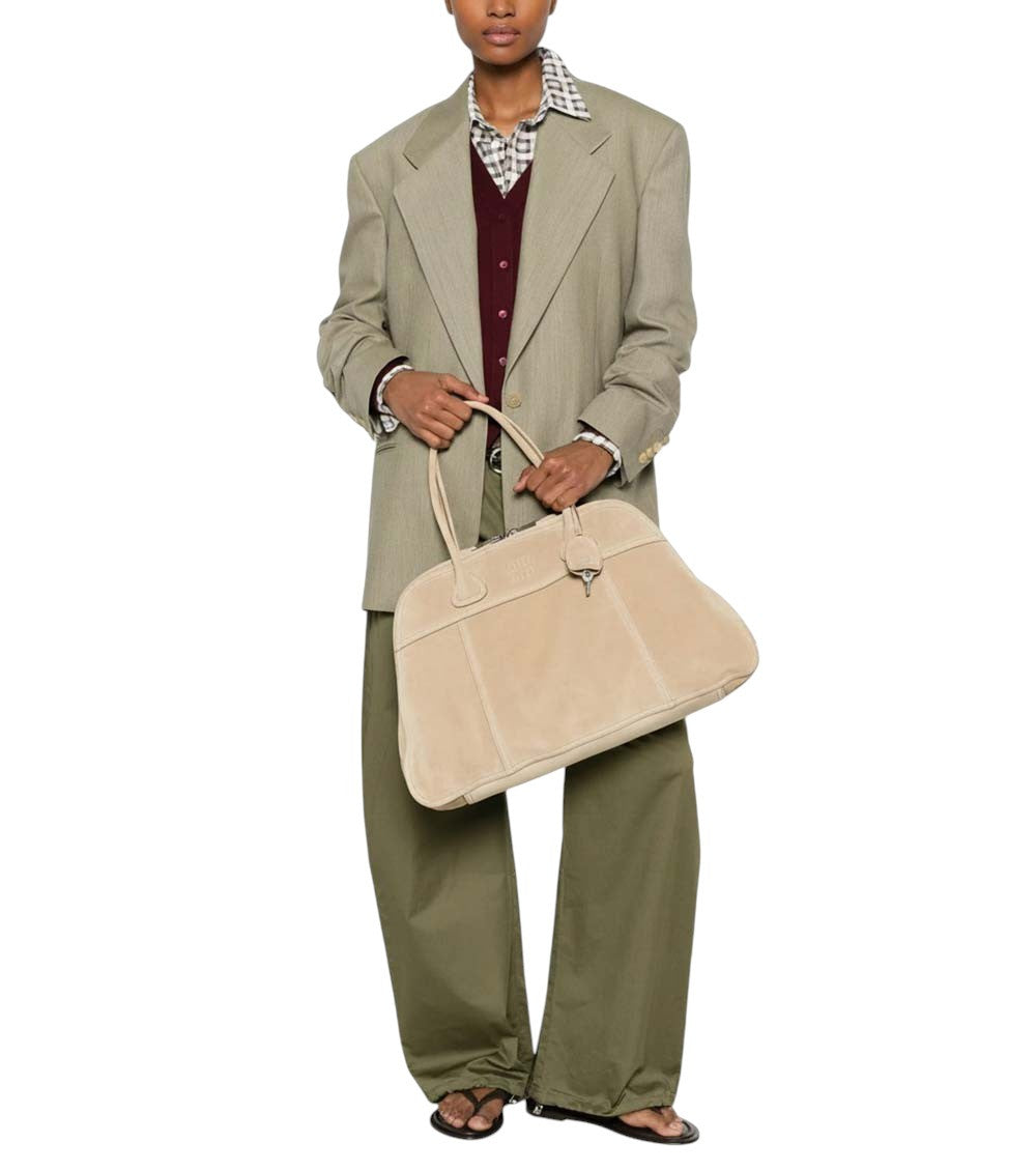 Beige Vivant Large Shoulder Bag 5