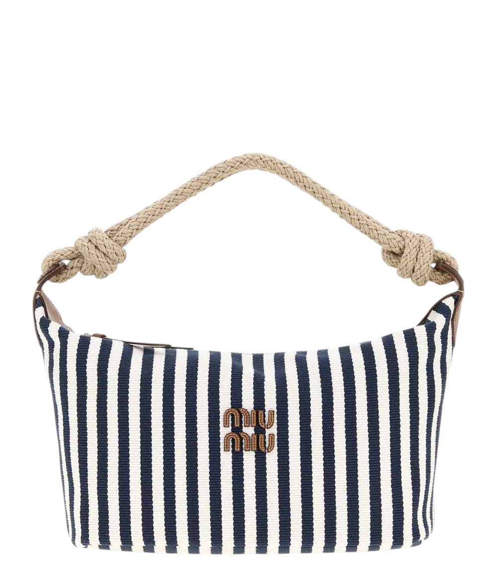 Blue Striped Medium Shoulder Bag 1