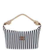 Blue Striped Medium Shoulder Bag 1