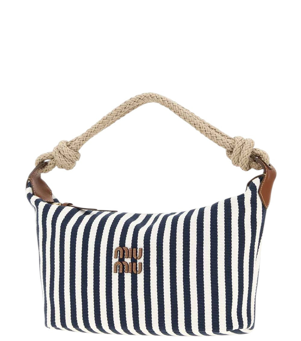 Blue Striped Medium Shoulder Bag 2