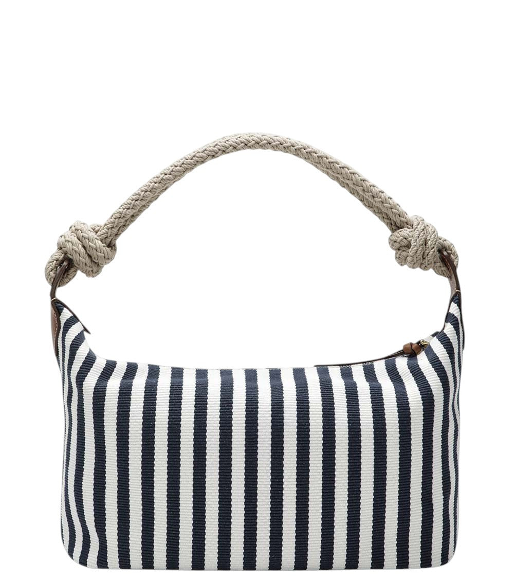 Blue Striped Medium Shoulder Bag 3