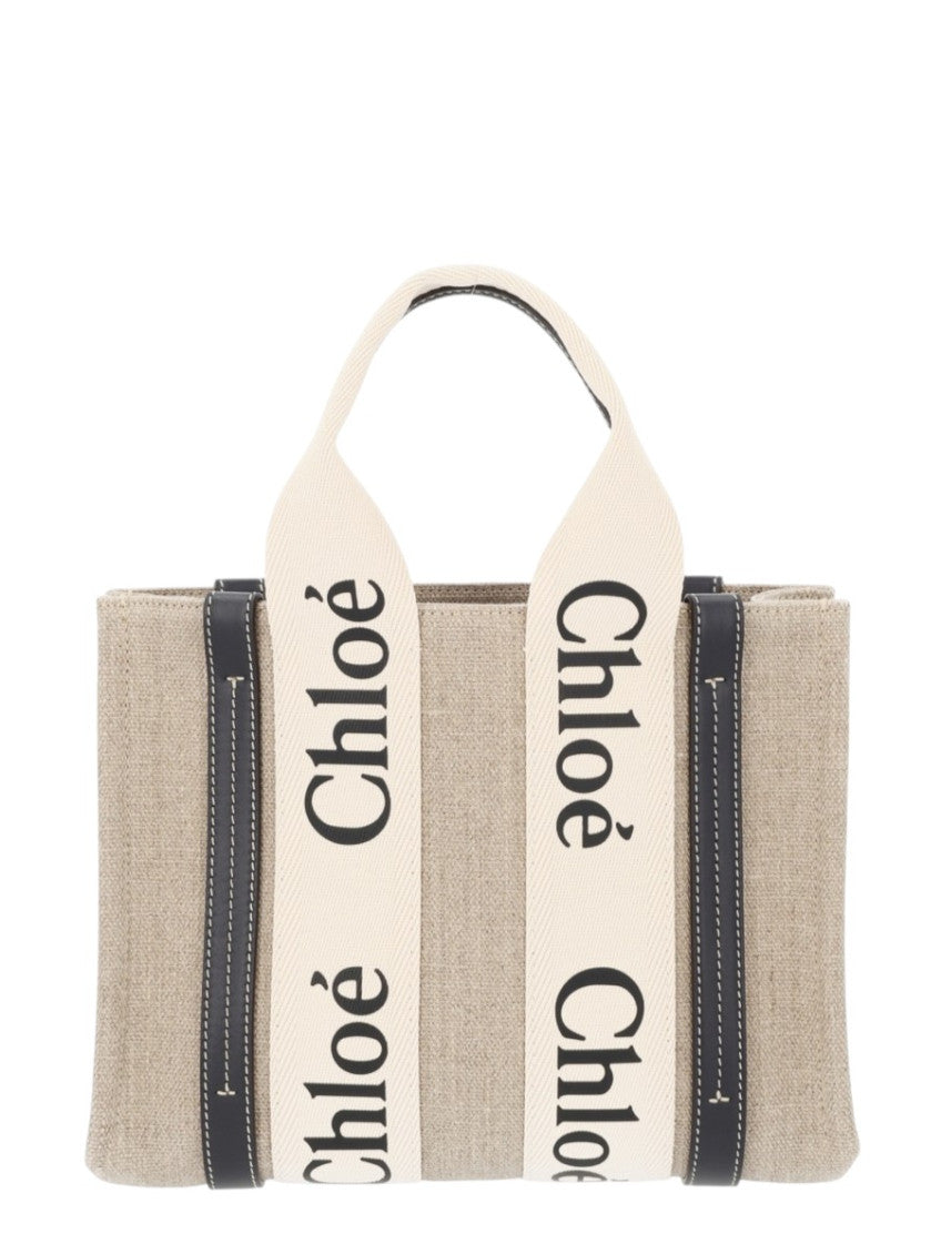 Beige Logo Small Tote 1