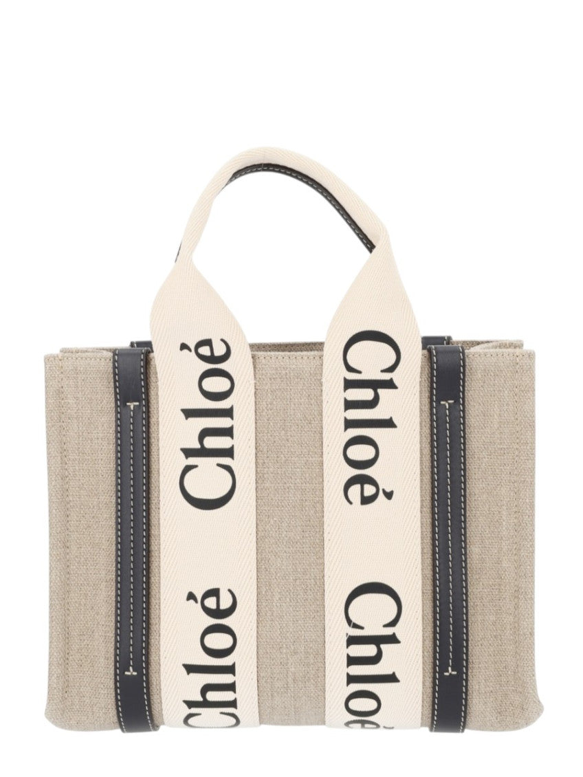 Beige Logo Small Tote 3