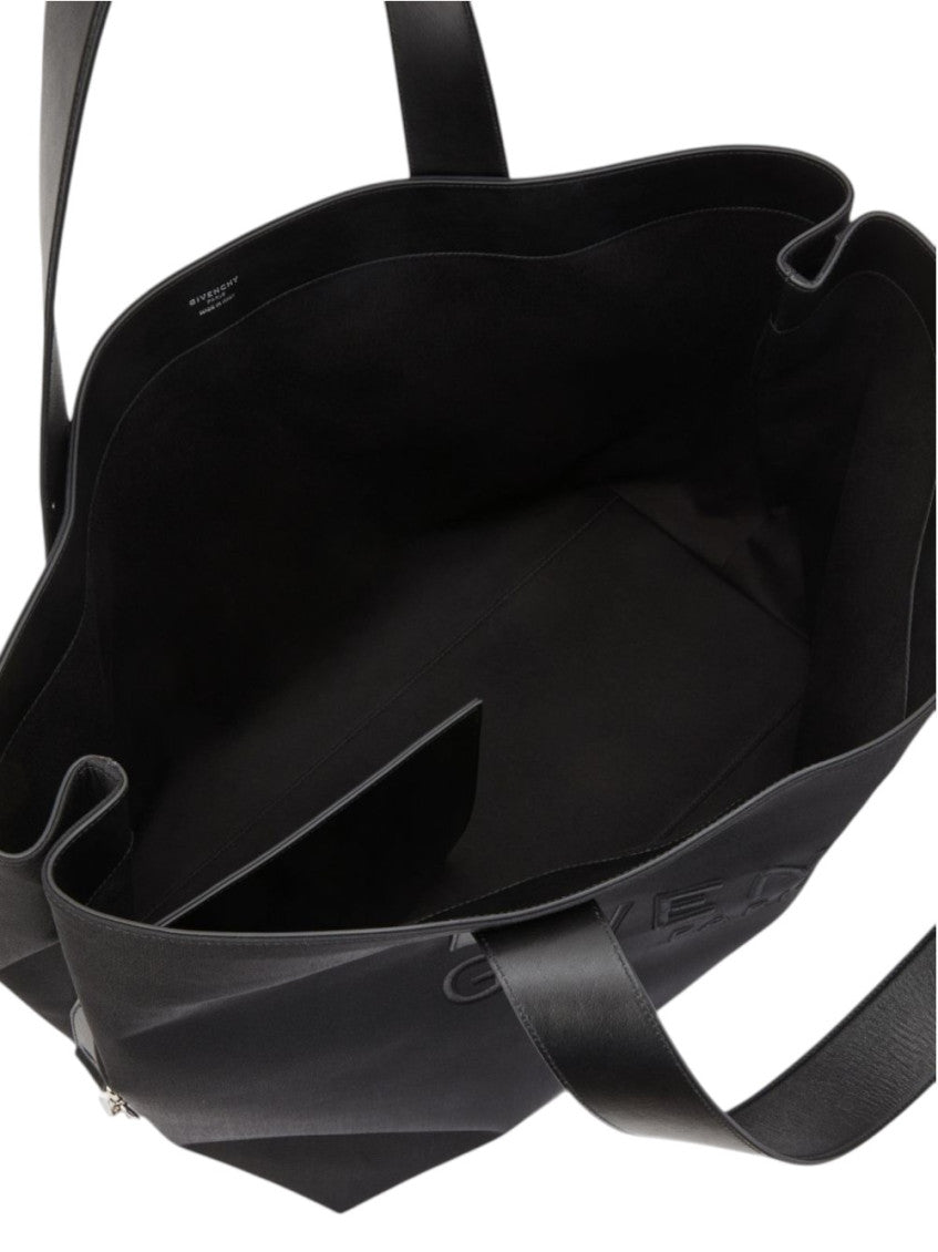 Black Folded Medium Tote 4