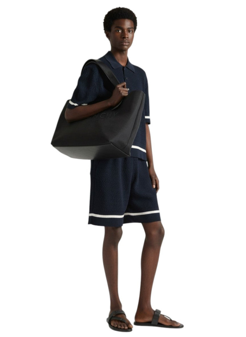 Black Folded Medium Tote 5