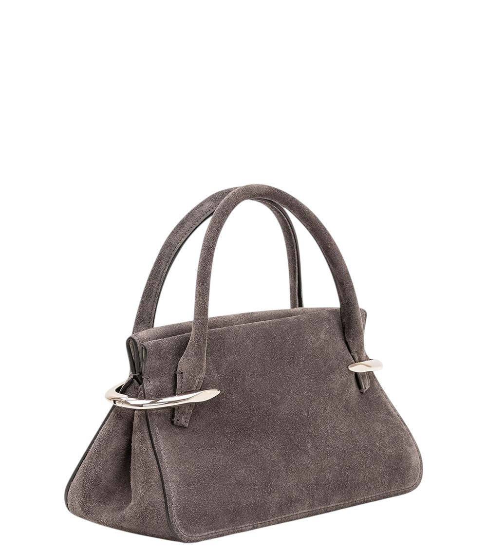 Dark Grey Pinch Mini Satchel 2