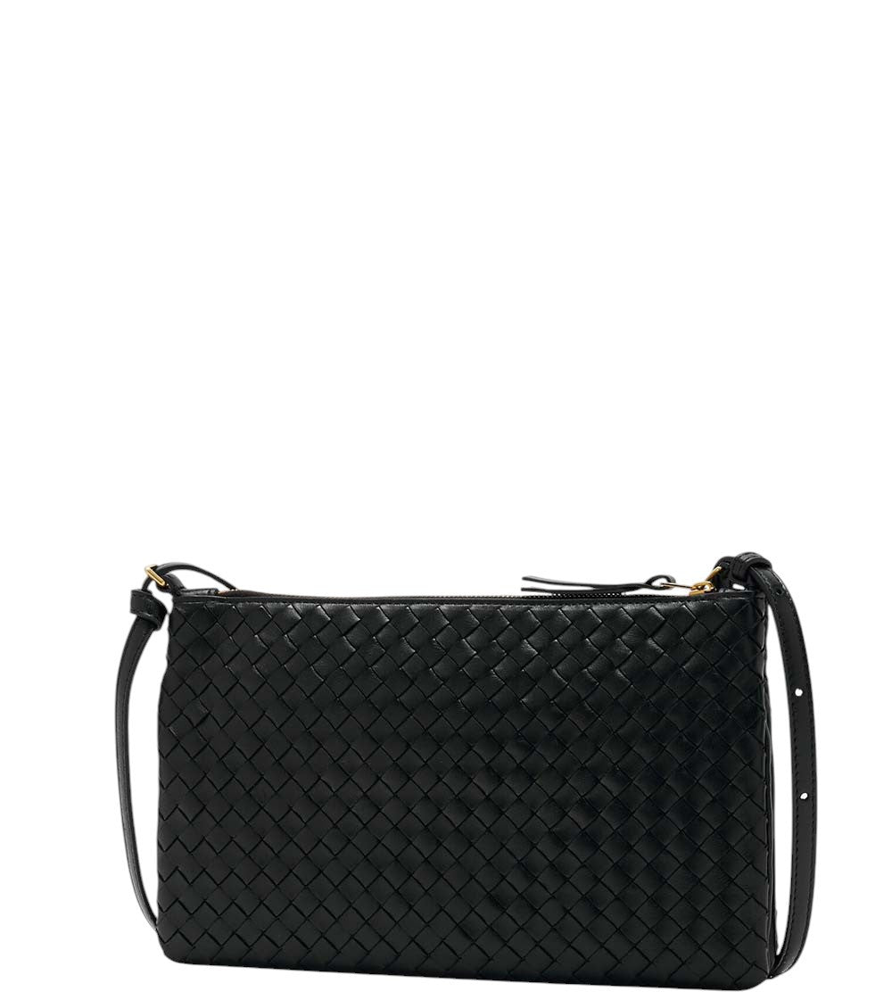 Black Intrecciato Piccolo Medium Crossbody Bag 2